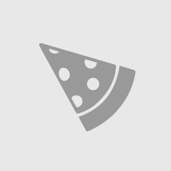 Pizza Icono Vector Rebanada Eps Pictograma Aislado Simple — Archivo Imágenes Vectoriales