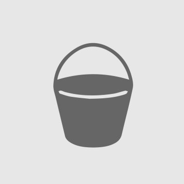 Kova vektör simgesi 10 birim. Basit izole resim grafiği.