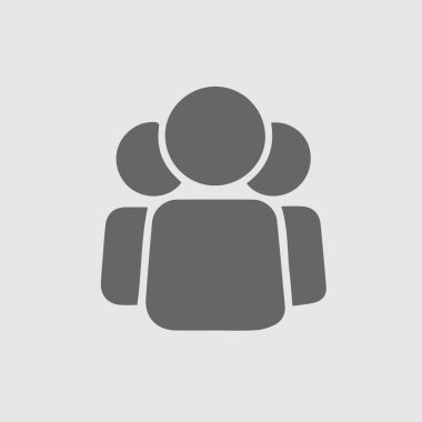 İş ekibi vektör ikonu 10 birim. Basit izole sembol logosu. Üç kişi.