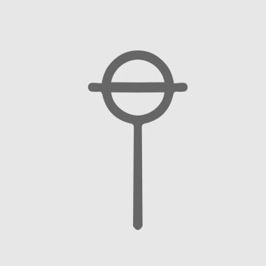 Lolipop vektör simgesi. Şekerli basit izole edilmiş resim..