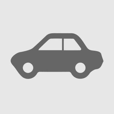 Araba vektör simgesi. Basit izole edilmiş otomobil resim grafiği.