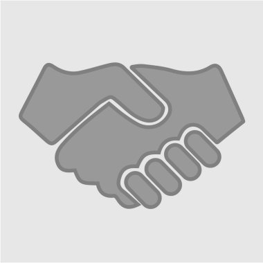 Eller vektör simgesini sallıyor. Basit, izole edilmiş bir resim. İş ortaklığı sembolü.