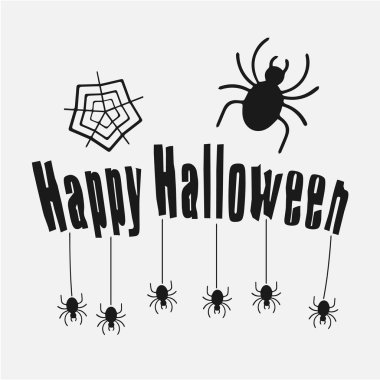 Mutlu Cadılar Bayramı vektör illüstrasyonu. Tatil kartı..