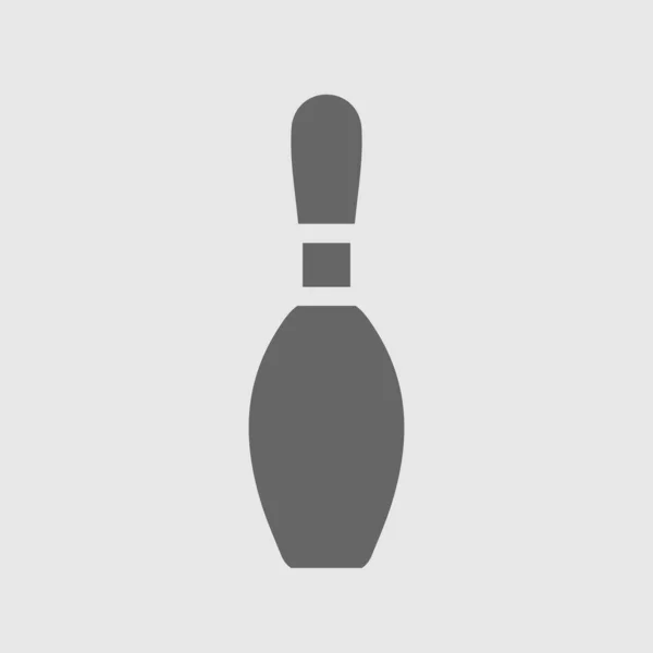 Bowling Pin Vector Icono Eps Pictograma Aislado Simple — Vector de stock