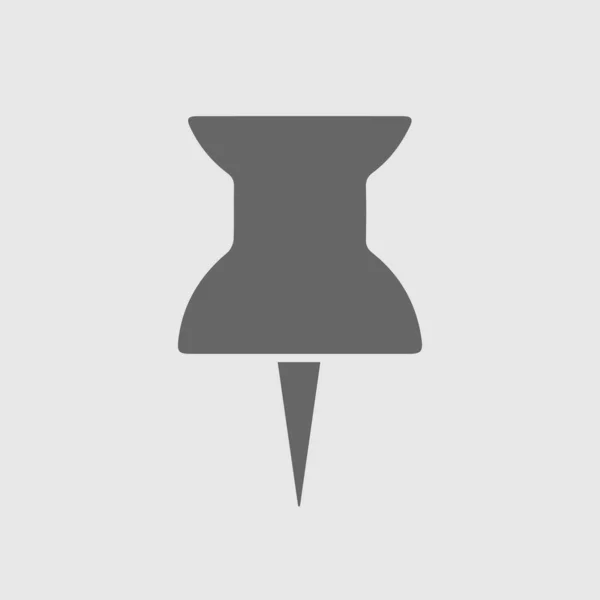 Ikona Wektora Pinu Thumbtack Prosty Pojedynczy Piktogram — Wektor stockowy