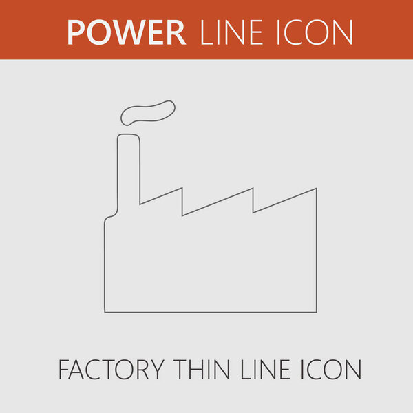 Factory vector icon eps 10. Industry symbol. Power plant. Isolated illustration.