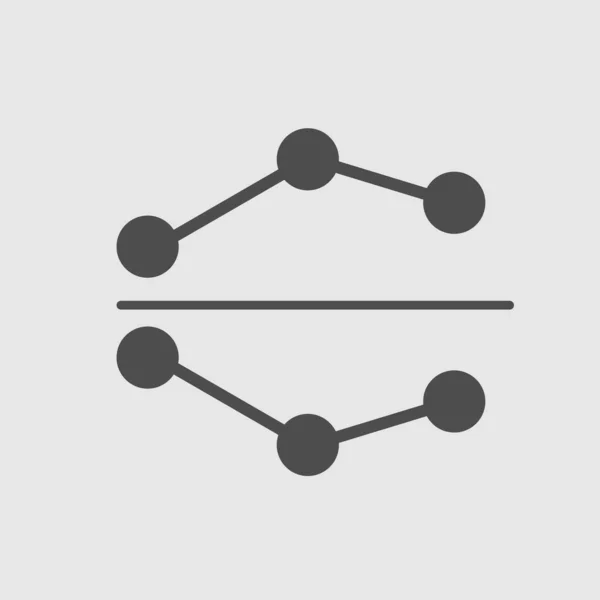 Diagrammvektorsymbol Geschäftsdiagramm Einfaches Isoliertes Piktogramm — Stockvektor