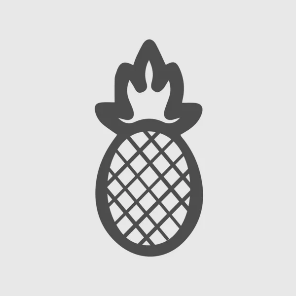 Ananas Vektorsymbol Symbol Für Tropische Früchte Einfaches Isoliertes Piktogramm — Stockvektor