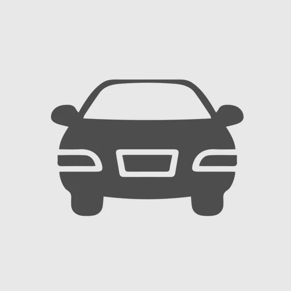 Icono Vector Frontal Del Coche Símbolo Velocidad Automática Pictograma Aislado — Vector de stock