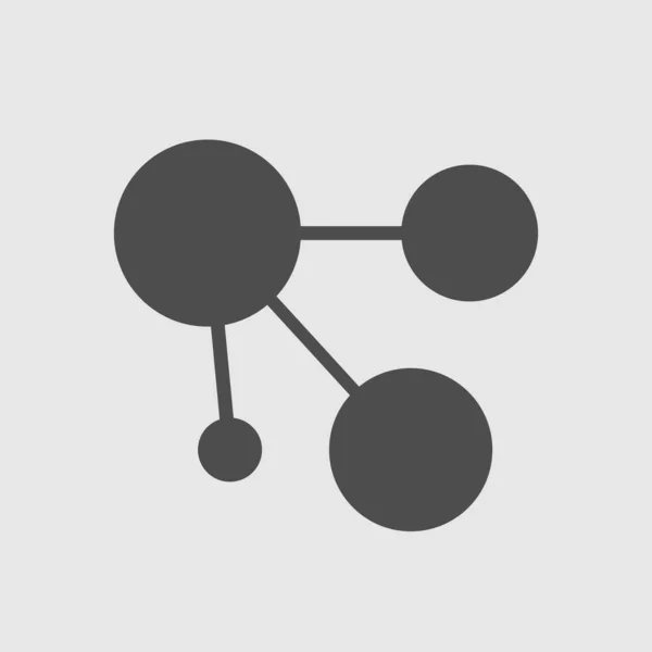 Ícone Vetorial Molécula Símbolo Moléculas Pictograma Isolado Simples —  Vetores de Stock