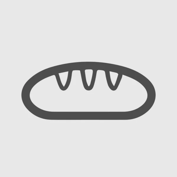 Ekmek vektör simgesi. Basit izole fırın sembolü pictogram.