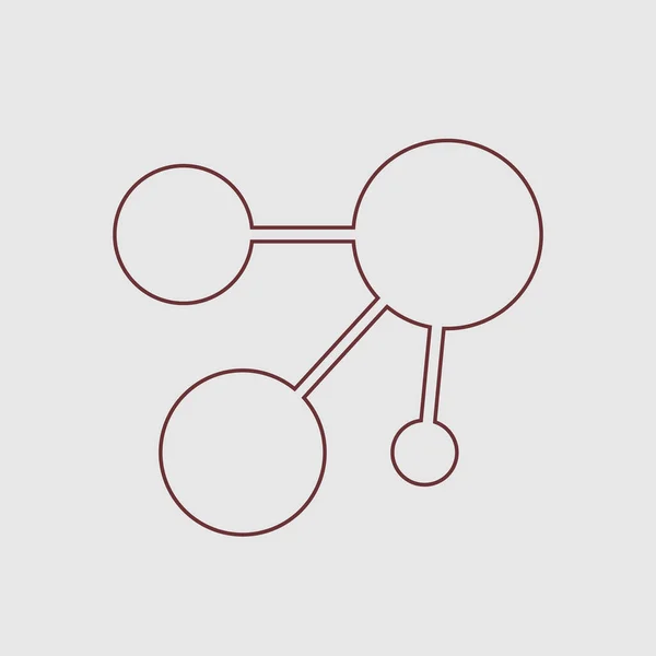 Ícone Vetorial Molécula Símbolo Moléculas Pictograma Isolado Simples — Vetor de Stock