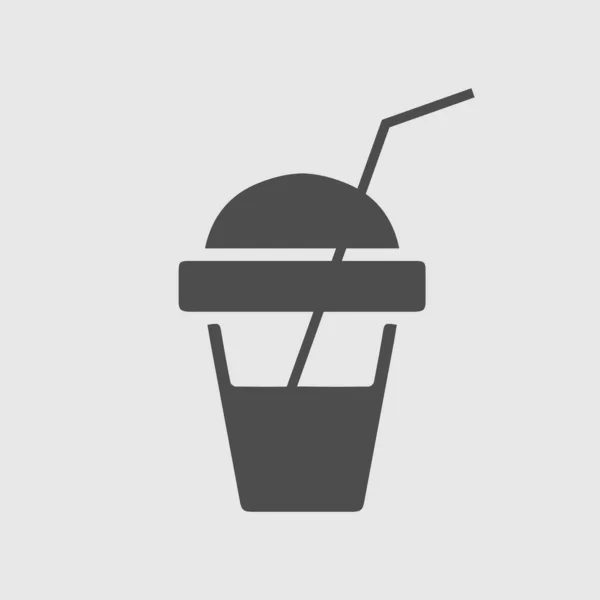 Saman vektör simgesiyle salla. Milkshake basit izole edilmiş bir resim..