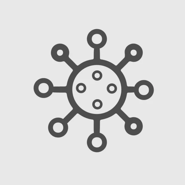 Ікона Коронавіруса Символ Пандемії Проста Ізольована Піктограма — стоковий вектор