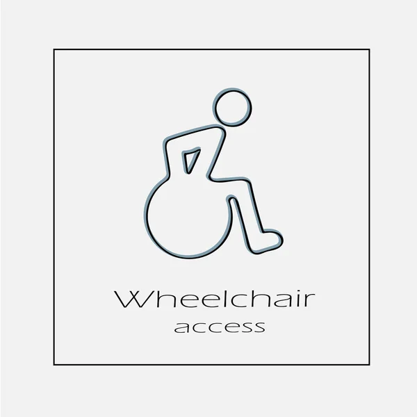 Wheelchair Acess Concept Vector Icon Eps Hand Drawn Illustration — Stock Vector