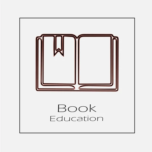 Book Vector Icon Eps Education Simple Isolated Outline Illustration — Stock Vector