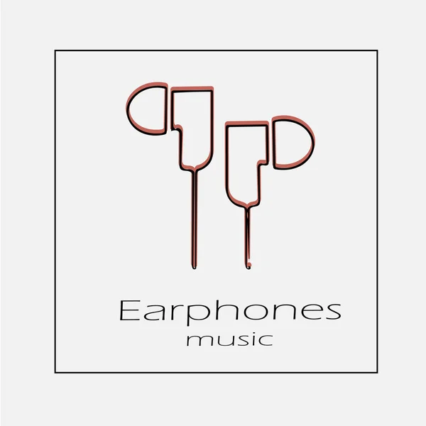 Fones Ouvido Ícone Vetor Eps Fones Ouvido Música Simples Ilustração — Vetor de Stock