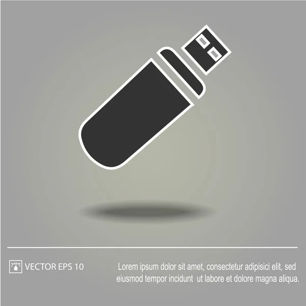Das Vektor Symbol Des Usb Sticks Eps Einfache Isolierte Illustration — Stockvektor