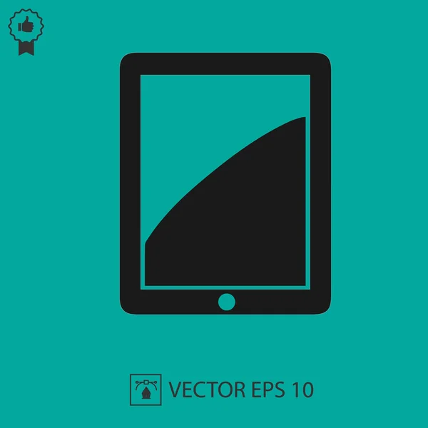 Smartphone Icono Vectorial Eps Tableta Ilustración Aislada Simple — Vector de stock