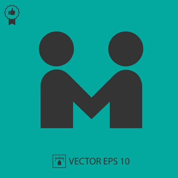 Icono Vector Asociación Las Manos Temblando Apretón Vector Eps — Vector de stock
