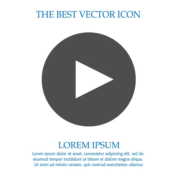 Кнопка Відтворення Векторна Піктограма Векторні Ілюстрації Eps — стоковий вектор