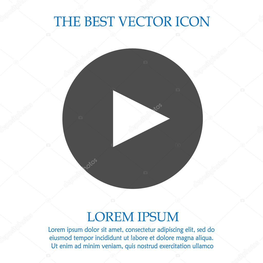 Play button vector icon. Vector illustration EPS 10.