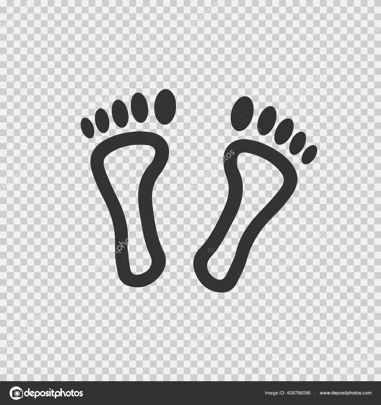 Ikon Vektor Kaki Eps Jejak Langkah Sederhana Tanda Simbol Terisolasi Stok Vektor C Vendakr 408786096
