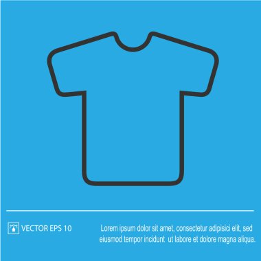 Tişört vektör simgesi 10 birim. Basit izole illüstrasyon