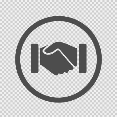 Tokalaşma vektör simgesi 10 birim. Eller basit bir sembolü sallıyor.