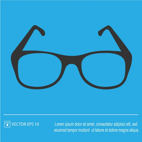 Brillenvektorsymbol Einfache Silhouettenvektorabbildung Eps — Stockvektor