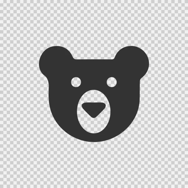 Векторная Икона Медвежьего Лица Символ Логотипа — стоковый вектор