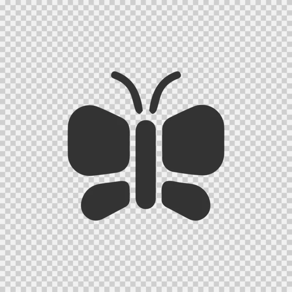 Pillangó Vektor Ikon Eps Egyszerű Elszigetelt Sziluett Jel Szimbólum — Stock Vector
