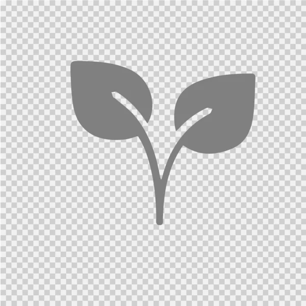 Icône Vectorielle Deux Feuilles Eps Eco Symbole — Image vectorielle