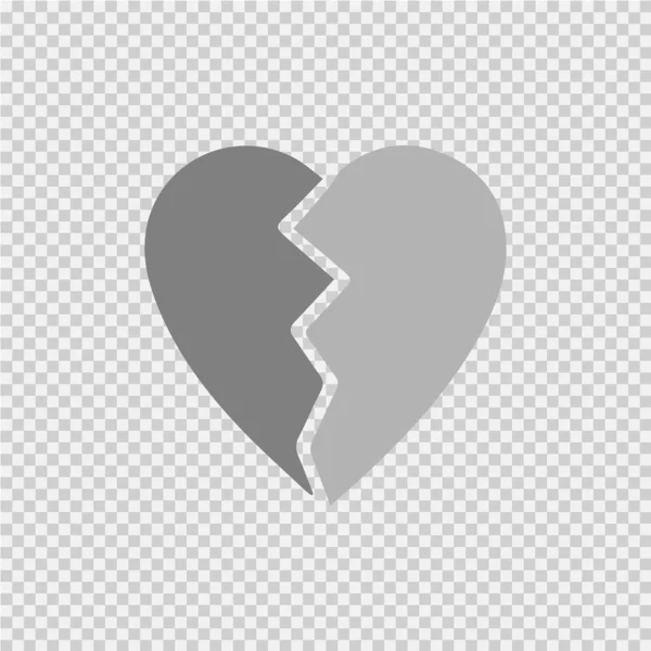 Heart Broken Vector Icon Eps — Stock Vector