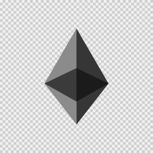 Ethereum Virtual Currency Logo Vektor Icon Eps — Stockvektor
