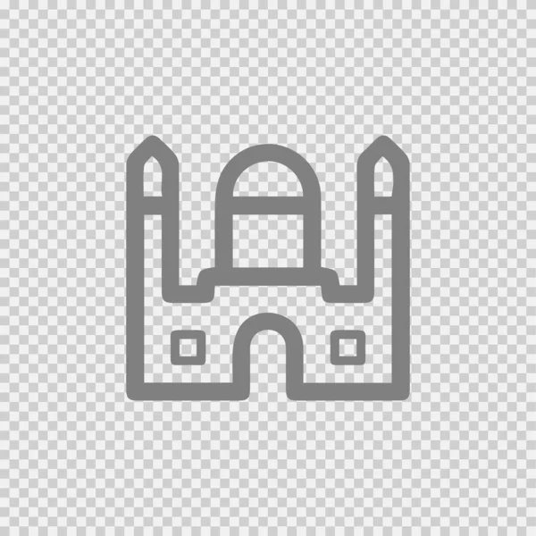 タージ マハルインドの寺院 シンプルな絶縁ベクトルアイコンEps — ストックベクタ