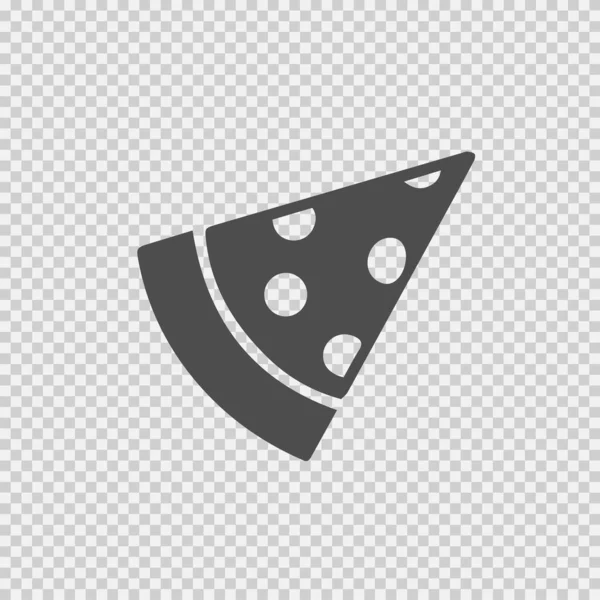 Pizza Icono Vector Rebanada Eps Pictograma Aislado Simple — Vector de stock