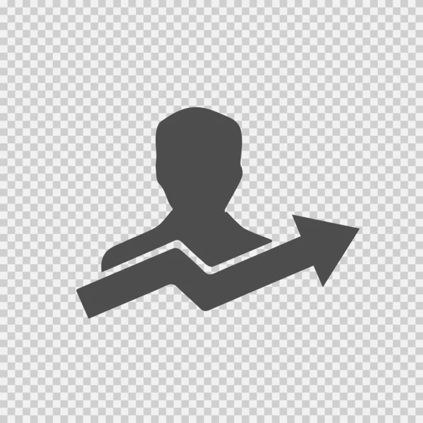 Persona Flecha Arriba Icono Del Vector Eps Concepto Promoción Pictograma — Archivo Imágenes Vectoriales