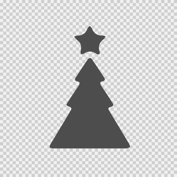 Icône Vectorielle Arbre Noël Eps Pictogramme Isolé Simple — Image vectorielle