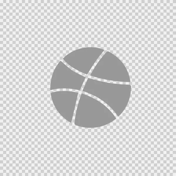Basket Topu Vektör Simgesi Puan Basit Izole Resim Grafiği — Stok Vektör