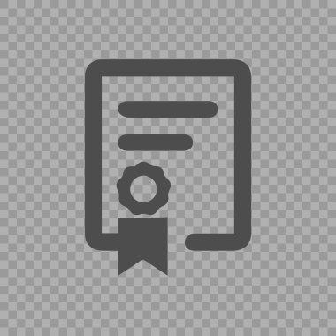 Sertifika vektör simgesi 10 birim. Diploma basit izole işaret sembolü.