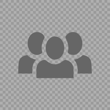 Takım çalışması vektör simgesi 10 puan. Üç iş adamı silueti. İnsanlardan oluşan takım.