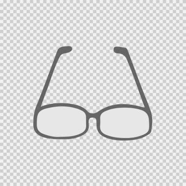 Gözlük vektör simgesi. Basit silüet vektör illüstrasyonu EPS 10.