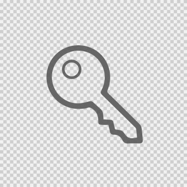 Anahtar vektör simgesi 10 birim. Araba anahtarı basit sembol.