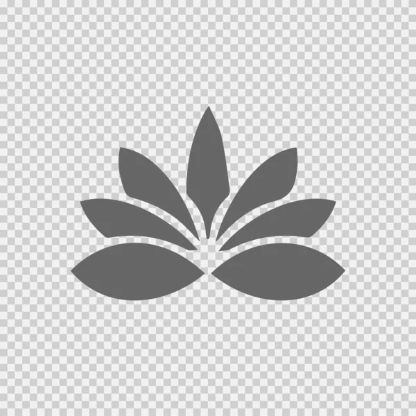 Lotusblume Vektor Symbol Folge Spirituell Einfaches Silhouettensymbol — Stockvektor