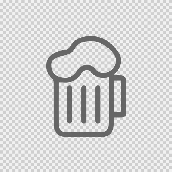 Beer vector icon. Mug of beer simple isolated logo symbol. Brewery logo vector icon.