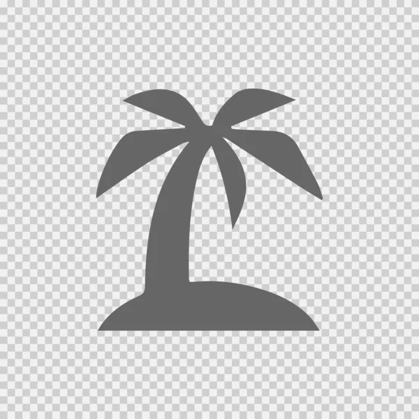 Coconut Palm Tree Vector Icon Eps Summer Holiday Simple Silhouette — Stock Vector