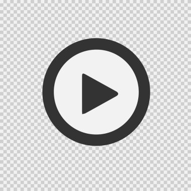 Düğme vektör simgesini oynat. Vektör illüstrasyonu EPS 10.