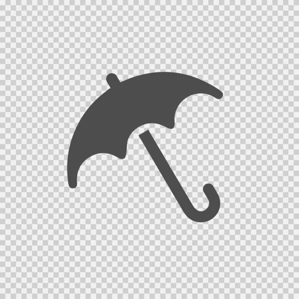 Schirmvektorsymbol Eps Wetter Regen Einfache Silhouette Isoliertes Symbol — Stockvektor