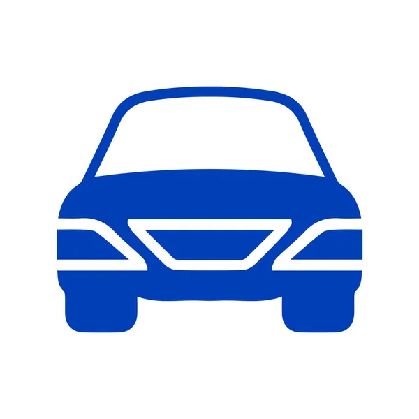 Coche Icono Vector Frontal Eps Ilustración Aislada Simple — Vector de stock